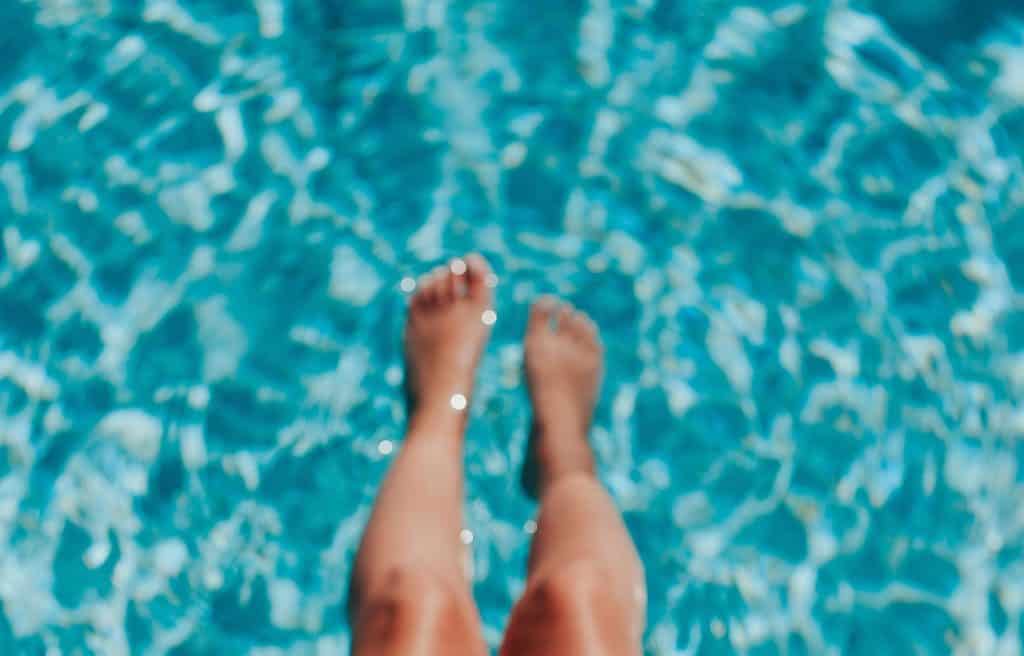 Water in a pool up close