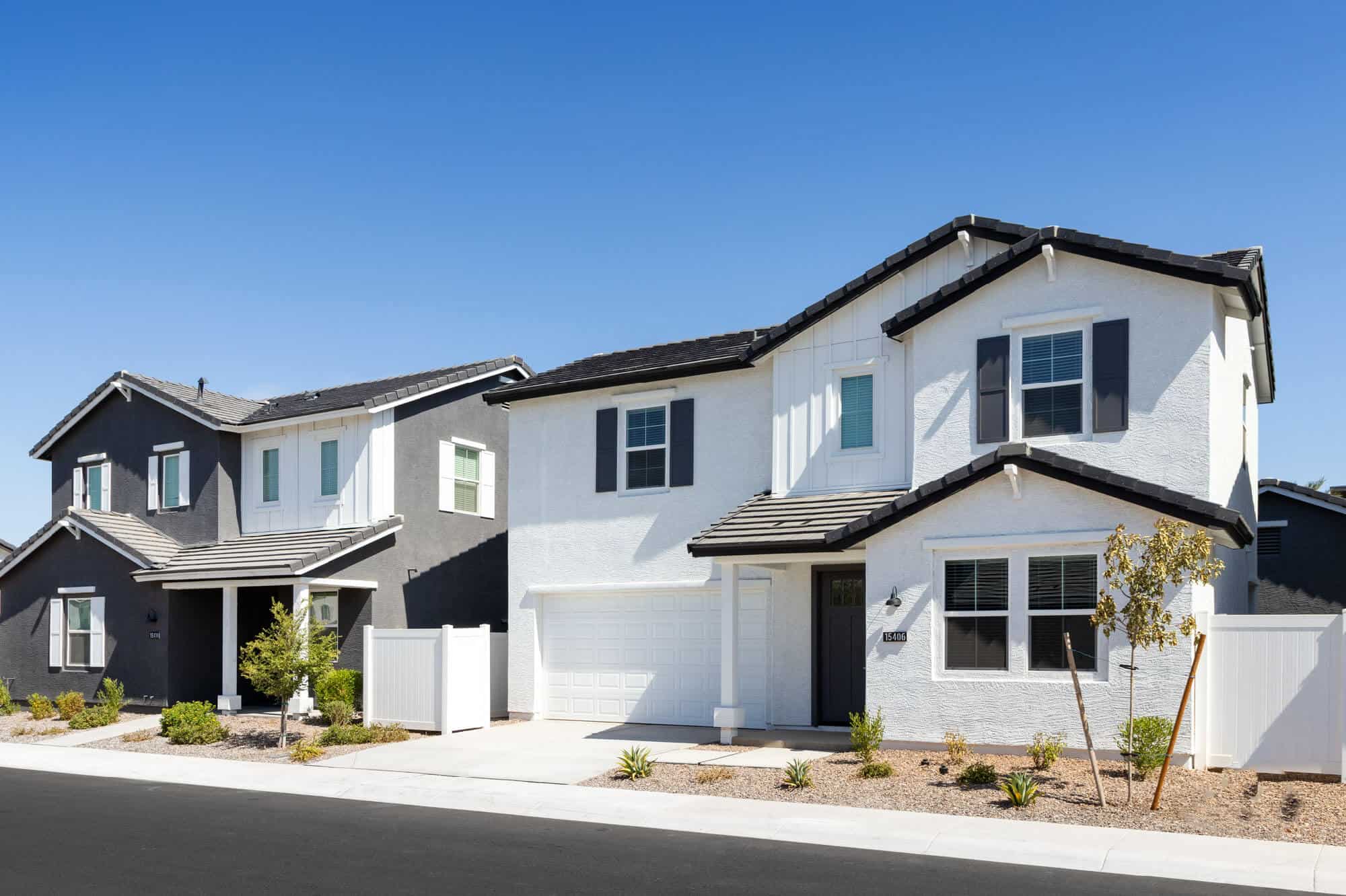 Exterior of a white home